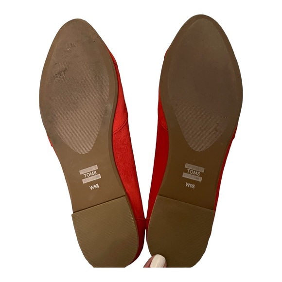 TOMS red flats, women’s size 9.5.  Like new. - Picture 4 of 6